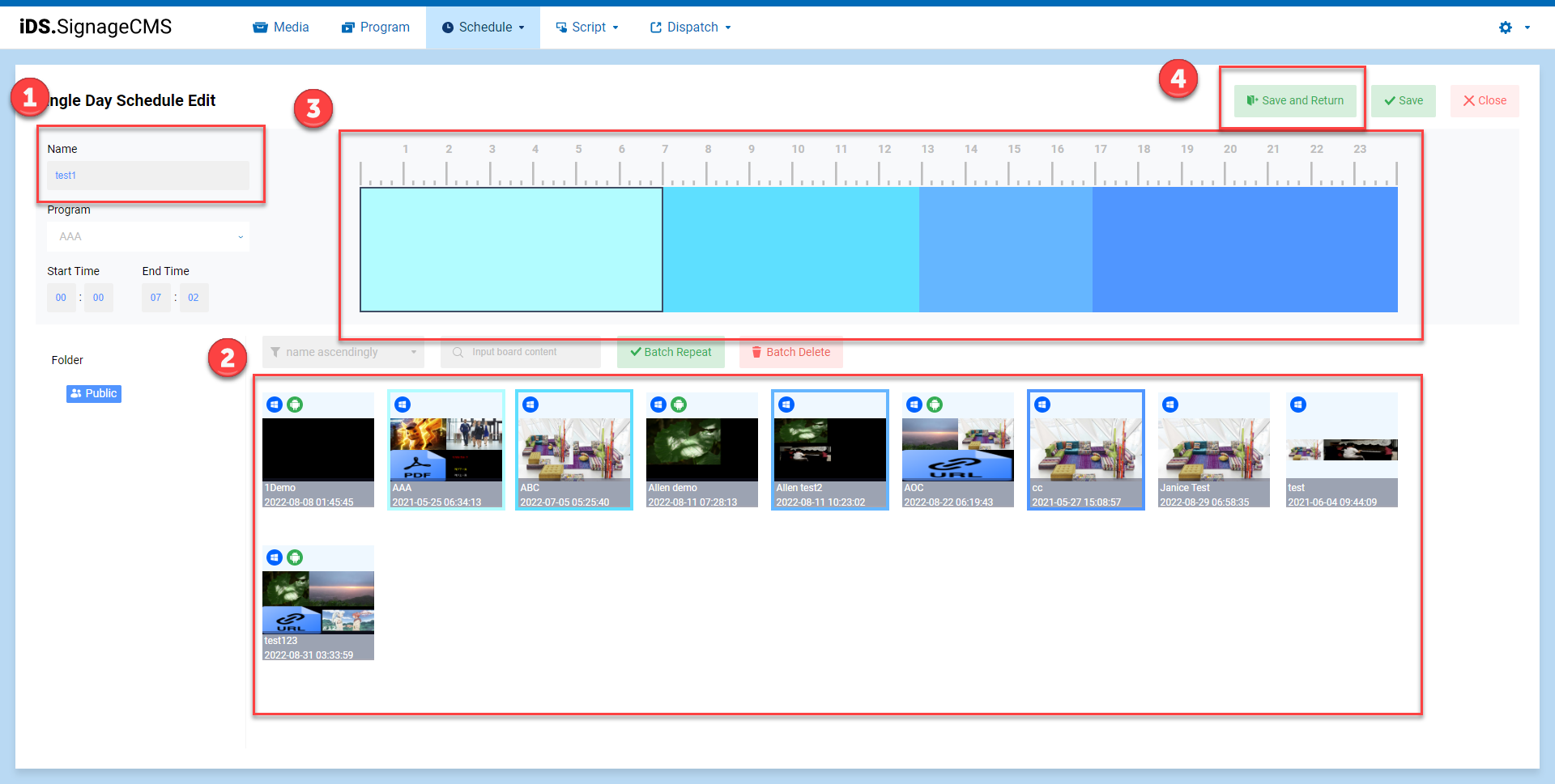 Create Program and Schedule Dispatch | Advantech WISE Learning Hub