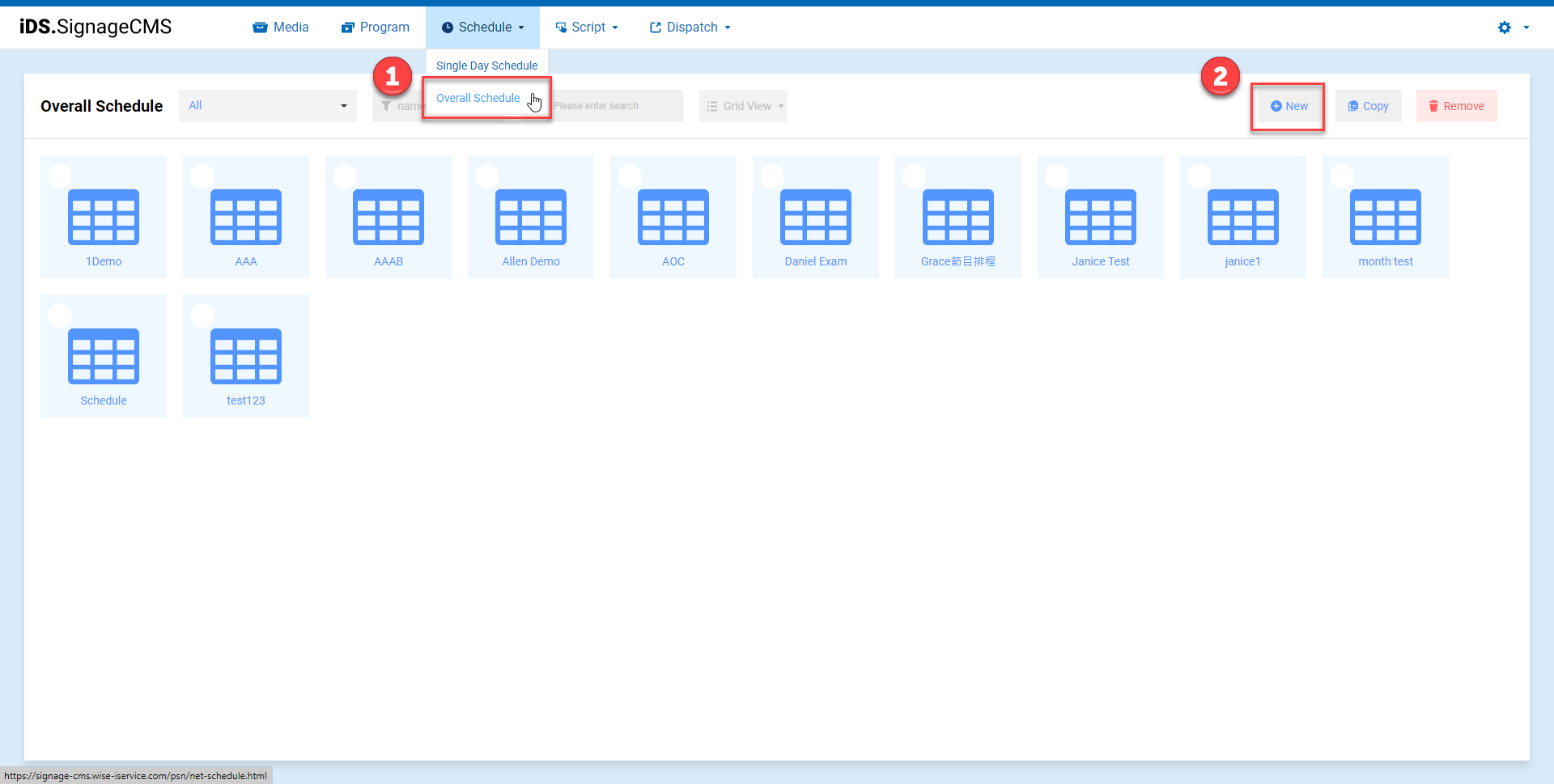 Create Program and Schedule Dispatch | Advantech WISE Learning Hub