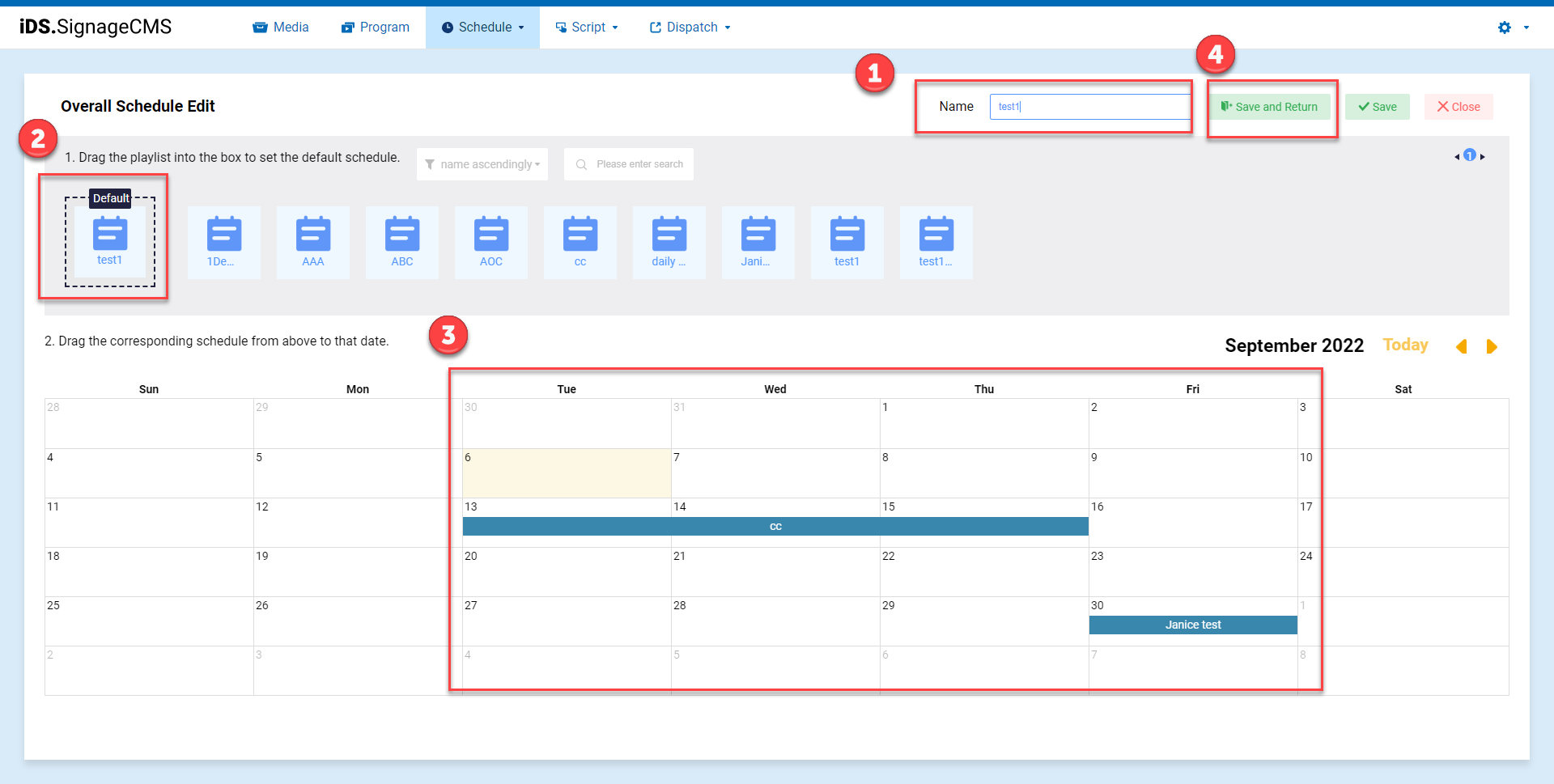 Create Program and Schedule Dispatch | Advantech WISE Learning Hub