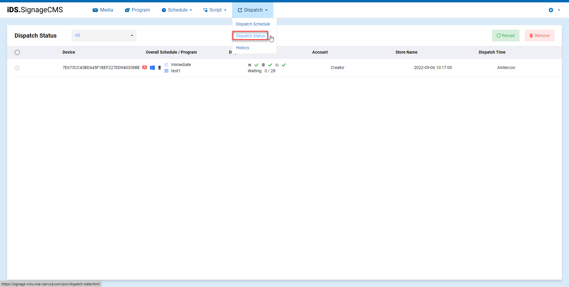 Create Program and Schedule Dispatch | Advantech WISE Learning Hub