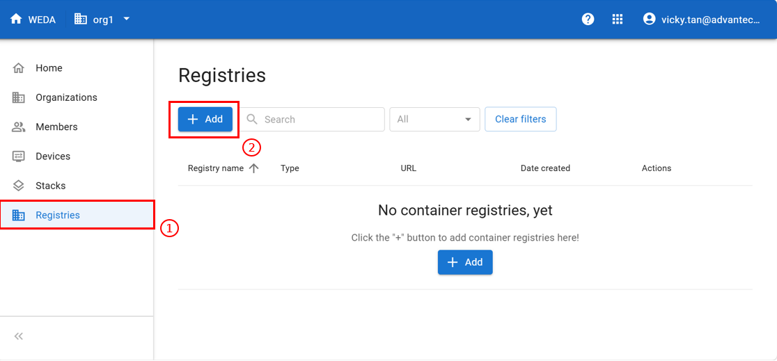 Registries list