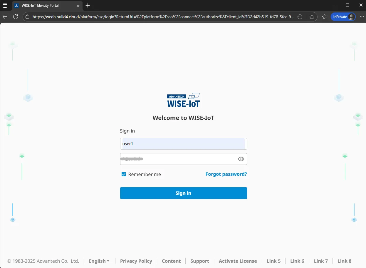 WEDA Sign In the Desk