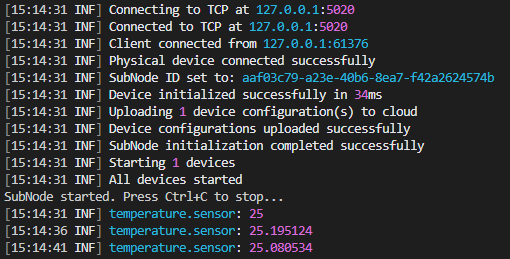Template Subnode quick test