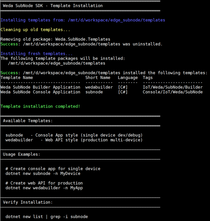WEDA SubNode Install Script